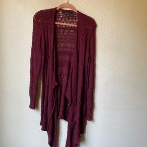 American Eagle long flowy crochet sweater